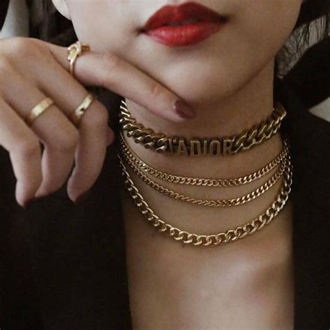 dior chain choker|dior choker necklace uk.